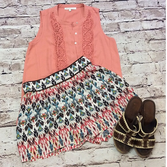 Pants - TRENDY LIGHTWEIGHT AZTEC PRINT SHORTS